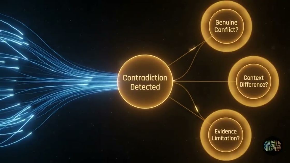 Contradiction detection in research explained, PulseLake video